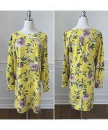 LOFT Yellow Floral Long Sleeve Shift Dress 4 - $20.16