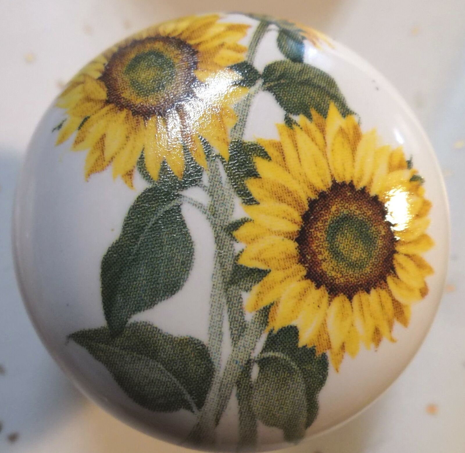Cabinet Knobs Knob W/ Sunflower Cluster - $4.26