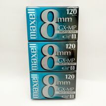 3 Maxell 8mm GX-MP 120 Min. New Camcorder Tapes High Quality Video SEALED - $19.99