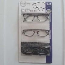 Design Optics By Foster Grant Full Frame Ladies Fashion 3 Pack Size: +2.50 - £27.96 GBP