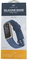 Fitbit Luxe Silicone Band Dabney Lee Band Blue and White Polka Dots NEW - £5.20 GBP