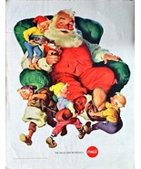 COCA COLA - Christmas - Santa - Elfs -  Presents - 1960 Vintage Print Ad - €16,38 EUR