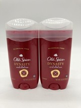 Old Spice Aluminum Free DYNASTY Leather &amp; Spice Deodorant Lasting Cologne  Lot 2 - £30.92 GBP