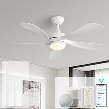 Sofucor 52&quot; Smart Ceiling Fan, Indoor/Outdoor Ceiling Fans With Lights And - £170.86 GBP