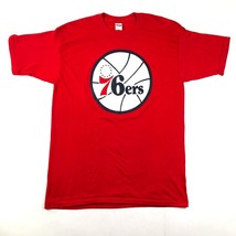Vintage Philadelphia 76ers Mens XL Red T Tee Shirt Circle Logo Made in USA NWOT - £24.74 GBP