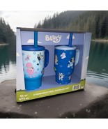 Bluey Kids Tumbler Set 16oz-Stainless Steel, Leak-Proof, by Zac! - $62.35 CAD