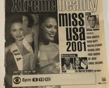 Miss USA 2001 Tv Guide Print Ad William Shatner Dr Drew Daniel Baldwin TPA9 - £4.66 GBP