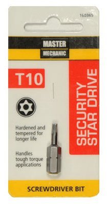 Master Mechanic 160365 1 -Inch, TX10, Torx Security Bit - $16.25