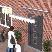 DA4734C 47x34 Crystal Polycarbonate Aluminum Door &amp; Window Awning - $159.99