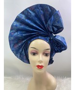 New Headtie Hats Ready To Wear Scarf Turban Cap African Aso Oke Auto Gel... - $58.09