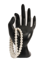 2 Vintage Faux Pearl Bracelets with Gold Tone Metal Clasps 8 Inches Long - £9.58 GBP