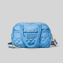Marc Jacobs Quilted Nylon Medium Weekender Travel Bag Blue Heaven ML23079 - £125.33 GBP