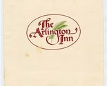 The Arlington Inn Menu Historic Route 7A Arlington Vermont 1989 - $37.62