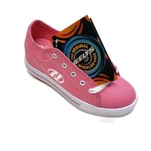 HEELYS Youth Size 4 Canvas Upper Skate Shoes HES10437 Pink White - £31.53 GBP