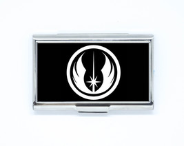 Business &amp; Credit Card Case movie star wars jedi symbol Steel Pocket box... - £12.62 GBP