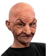 Johnny Mask Bald Man Creepy Old Guy Latex Halloween Costume Party MG1007 - £42.56 GBP