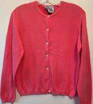 Lilly Pulitzer Sz Petite Medium Coral Cardigan Sweater - £14.30 GBP