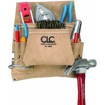 CLC Custom Leathercraft I823X Suede Carpenter&#39;s Nail And Tool Bag, 8 Pocket - $42.35 CAD