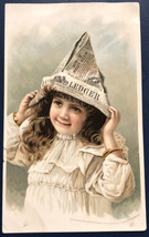 Young Girl With Paper Hat Quack Medicine Victorian Trade Card VTC 6 - $288.75 MXN