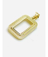 Solid 14k Gold Greek Key  Bezel frame for  2.5  gram credit suisse Gold Bar - £225.14 GBP