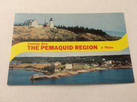 Vintage Postcard Unposted Lighthouse Rockbound Coast Greetings From Maine ME - £1.26 GBP