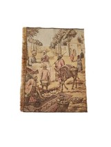 Antique/Vintage Tapestry Remnant For Pillow Making Morocco Market Scene 19x14 - £34.51 GBP