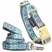 Touchdog &#39;Shape Patterned&#39; Tough Stitched Embroidered Collar and Leash, ... - £13.29 GBP
