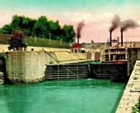 New Canal Locks Louisville Kentucky KY UP 1910s Vtg Postcard Unused Q21 - $5.89
