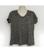 Under Armour Women XL Gray HeatGear Loose Fit Active Wear V Neck - $13.20