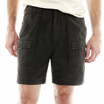 St. John&#39;s Bay Men&#39;s Hiking Shorts Size 44 Dark Charcoal NEW 7&quot; Inseam - £21.01 GBP