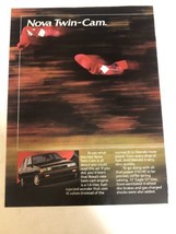 1988 Nova Twin Cam Car  Vintage Print Ad pa8 - £6.92 GBP