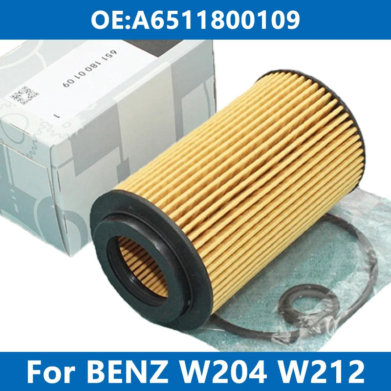 Car Oil Filter Kit A6511800109 For Mercedes Benz W204 W205 W212 A180 B200 C200 - £10.79 GBP