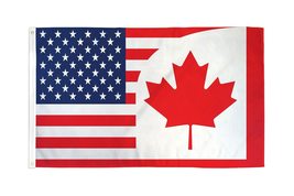 USA Canada Friendship Combination Waterproof Flag 3x5ft Poly - £3.88 GBP