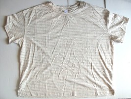 Old Navy Women&#39;s Luxe Space Dye Cream Short Sleeve Crew Neck T-Shirt, Size XL - £11.67 GBP