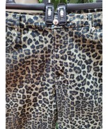 Good American Women&#39;s Leopard Print Cotton Mid Rise Skinny Fit Pant 22 - £38.25 GBP