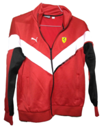 PUMA Ferrari Official Supplier Logo Mens Red Black White Poly M Track Ja... - $34.95