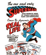 SUPERMAN Reproduction 20 x 30 1948 DC / Columbia SUPERMAN Movie Promo Po... - $54.70 CAD