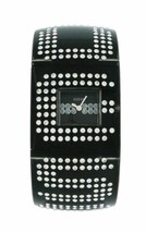 NEW Guess W17518L1 Women&#39;s TREND Crystal Classic Logo Black Resin Bangle Watch - £47.44 GBP