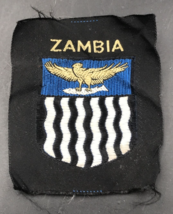 Vintage Boy Scouts Africa Zambia Flag Silk Patch 2&quot; x 2.25&quot; - £11.51 GBP