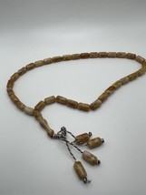 Vintage Estate Faux Amber Beads Worry Mala Prayer Bead Necklace 21&quot; x 8mm - $29.70