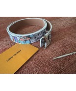 Louis Vuitton LV Initials White EComic Caricature Leather Reversible 50/... - $3,727.52 MXN