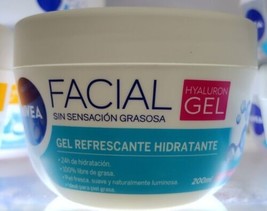 2X Nivea Facial Hidratante Hyaluronic Gel - 2 Big Jars 200ml Ea. - Free Shipping - $26.11