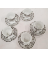 Czech Republic Design Demitasse Espresso Cup &amp; Saucer Classic Porcelain ... - $91.11 CAD