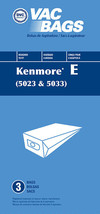 Kenmore Style E 5023 5033 Vacuum Cleaner Bags by DVC - $6.74+