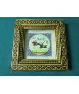 MIDDLE EASTERN ANTIQUE JAND PAINTED PLAQUE IN DECOR FRAME  - $10,367.86 MXN