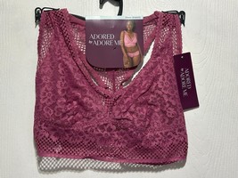 Adored by Adore Me Women’s Unlined Jenny Red Bralette Bra Size Medium NEW - $7.86