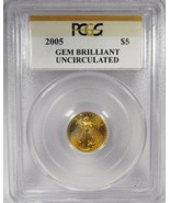 2005 Gem Brilliant Uncirculated PCGS $5 American Eagle Gold Coin AK53 - £385.35 GBP