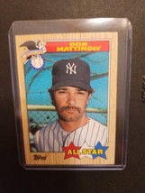 1987 Topps Don Mattingly #606 All Star Baseball Card New York Yankees HOF  - £1.79 GBP