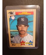 1987 Topps Don Mattingly #606 All Star Baseball Card New York Yankees HOF  - £1.77 GBP