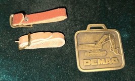 Vintage Demac H-III Watch Fob With Leather Strap- Heavy Construction Equ... - $18.69